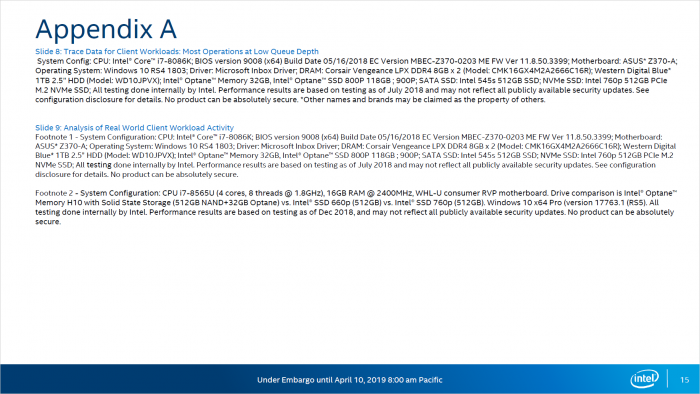 Präsentation von Optane Memory H10 (Bild: Intel)