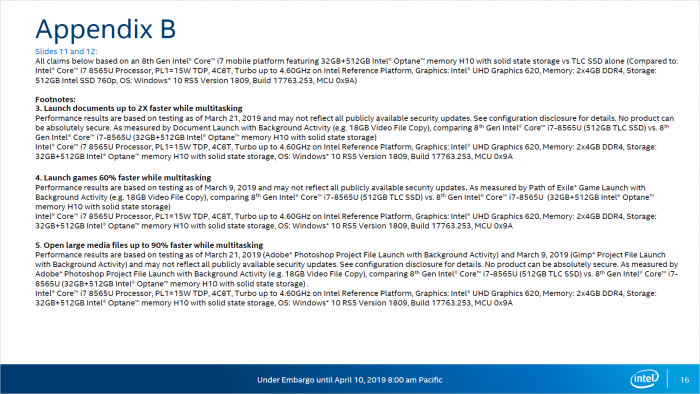 Präsentation von Optane Memory H10 (Bild: Intel)