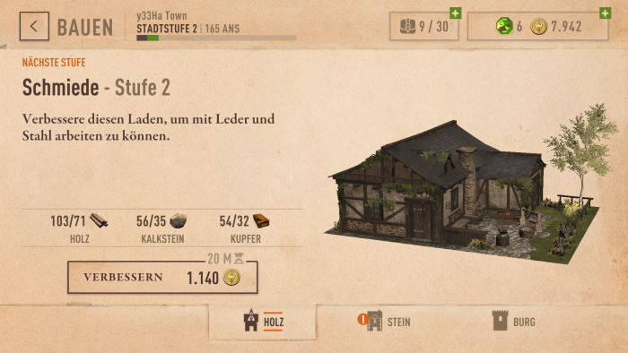 ... und es dauert, es zu errichten oder zu verbessern.  (Bild: Bethesda, Screenshot: Golem.de)