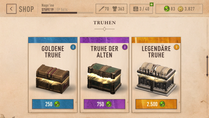 Truhen im Shop sind sehr teuer.  (Bild: Bethesda, Screenshot: Golem.de)