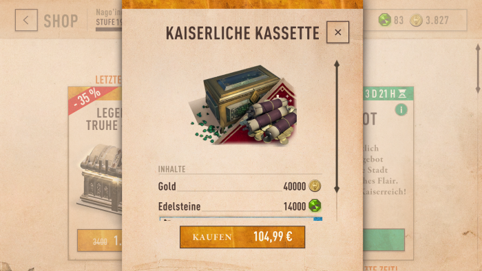 Nach oben hin stellen 105 Euro derzeit die Grenze dar. (Bild: Bethesda, Screenshot: Golem.de)