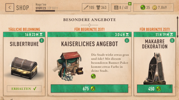 Im Shop erhalten wir täglich eine kostenlose Belohnung. (Bild: Bethesda, Screenshot: Golem.de)