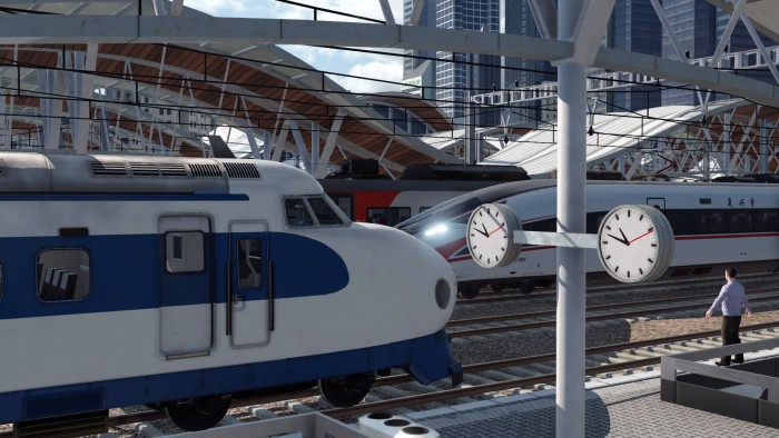 Ein größerer Bahnhof mit einem Shinkansen und einem CRRC-Zug. (Bild: Urban Games) 