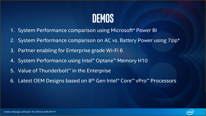Präsentation zu Whiskey Lake U mit vPro (Bild: Intel)