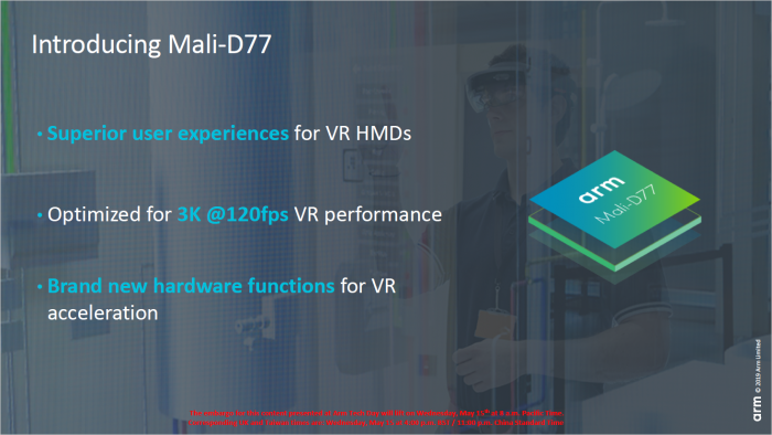Präsentation zur Mali-D77 (Bild: ARM)