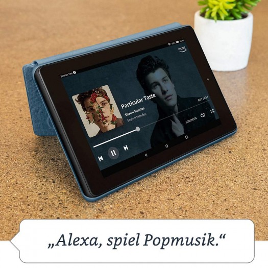 Auf dem Fire 7 kann Alexa verwendet werden, auch dann, wenn das Display ausgeschaltet ist. (Bild: Amazon)