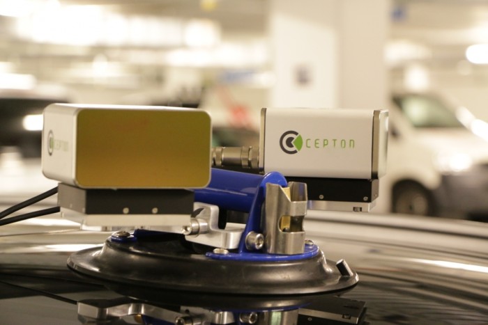 Golem.de ließ sich die Laserscanner von Cepton im praktischen Einsatz vorführen. (Foto: Friedhelm Greis/Golem.de)