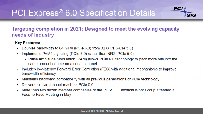 Detail zu PCIe Gen6 (Bild: PCI-SIG)