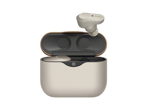 Die Aufbewahrungsbox erlaubt es, die Ohrstöpsel drei Mal aufzuladen. (Bild: Sony)