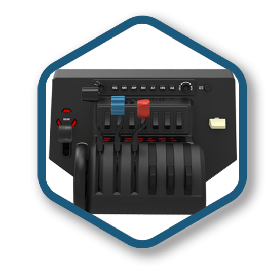Das Schubreglersystem Bravo Throttle Quadrant. (Bild: Honeycomb Aeronautical)