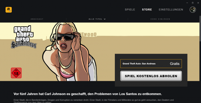 Rockstar Games Launcher (Rechteinhaber: Rockstar/Screenshot: Golem.de)