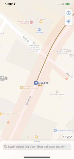 Ebenfalls weiter verbessert hat Apple den Informationsgehalt und die Darstellung der Karten. (Screenshot: Golem.de)