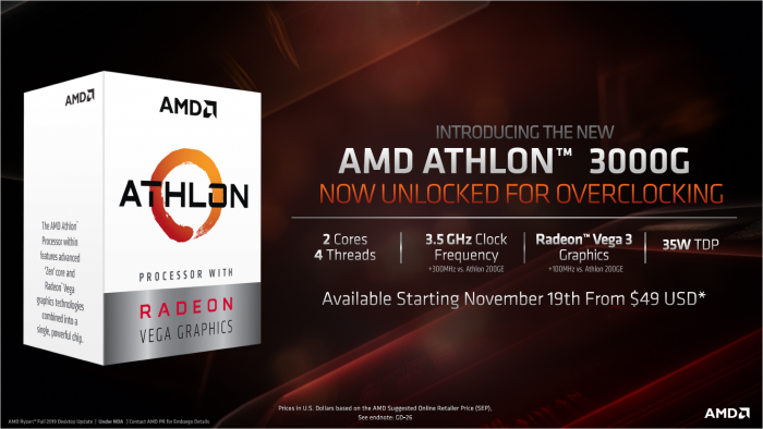 Athlon 3000G (Bild: AMD)
