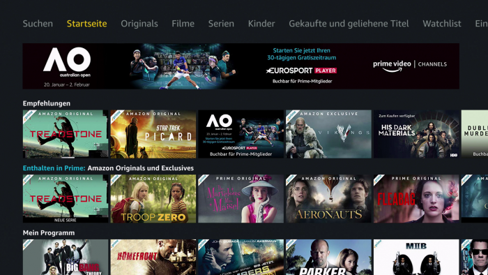 So sieht die Prime-Video-App auf dem Magenta-TV-Stick aus. (Bild: Ingo Pakalski/Golem.de)