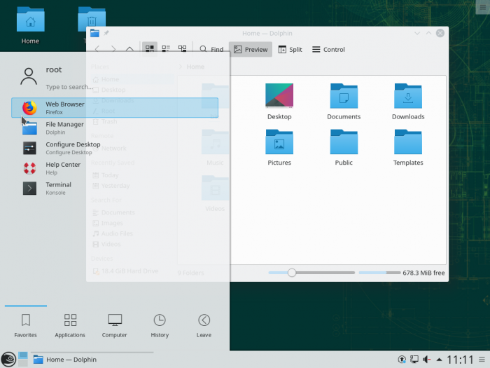 OpenSUSE kommt mit KDE als Standard-Desktop, unterstützt aber auch Gnome sowie Xfce offiziell.(Bild: OpenSUSE/Screenshot: Golem.de)