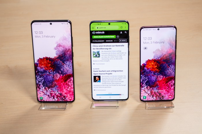 Unterschiede gibt es in der Kameraausstattung, dem Speicher und den Display-Größen. (Bild: Martin Wolf/Golem.de)