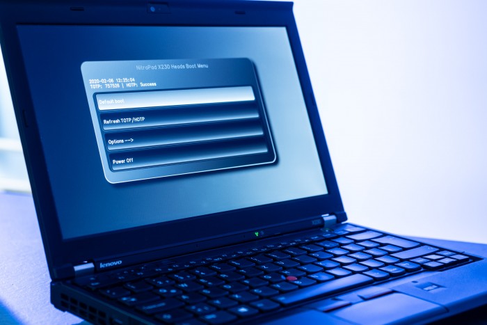 Das Boot-Menü von Heads ist schlicht. (Bild: Martin Wolf/Golem.de)