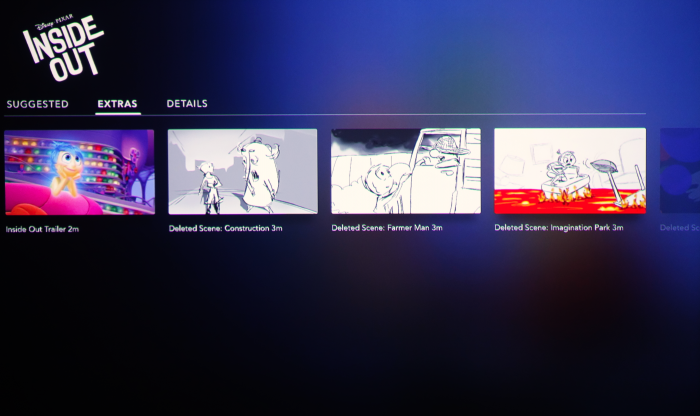 Disney+ in der niederländischen Version in englischer Sprache - die Extras für Alles steht Kopf (Inside Out) (Bild: Ingo Pakalski/Golem.de)