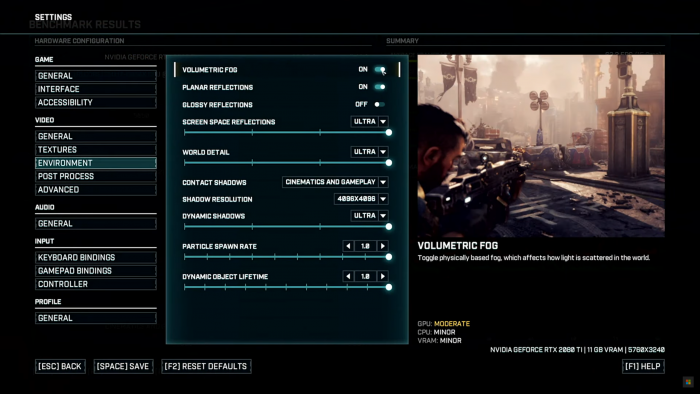 Einige der Grafikeinstellungen von Gears Tactics (Bild: The Coalition)