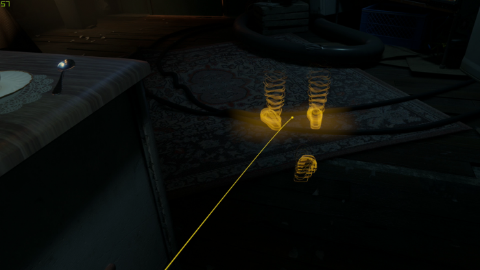 Die gelben Stiefel dienen als Markierung bei der Sprungsteuerung. (Bild: Valve/Screenshot: Golem.de)