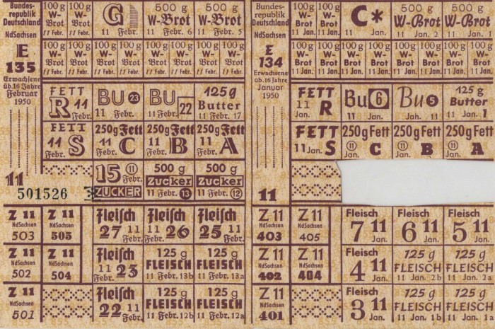 Ein großer Fortschritt im Vergleich zu früheren Lebensmittelkarten.