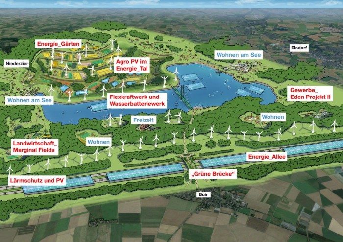 So soll die Energie-Arena im Tagebau Hambach aussehen. (Bild: Stadt Kerpen)