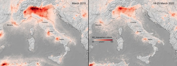 Eine ähnliche Entwicklung ist auch in Italien zu beobachten. (Bild: Esa)