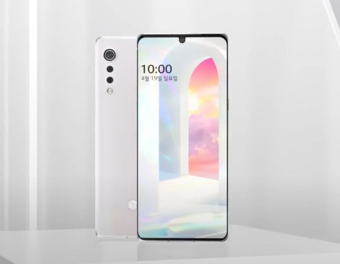 Die Notch ist recht klein geraten. (Bild: LG/Screenshot: Golem.de)
