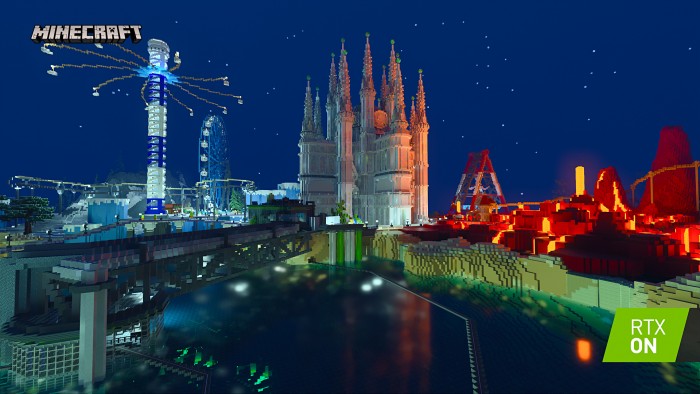 Minecraft RTX mit Path Tracing (Bild: Nvidia)