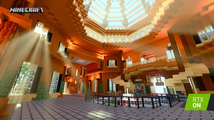 Minecraft RTX mit Path Tracing (Bild: Nvidia)