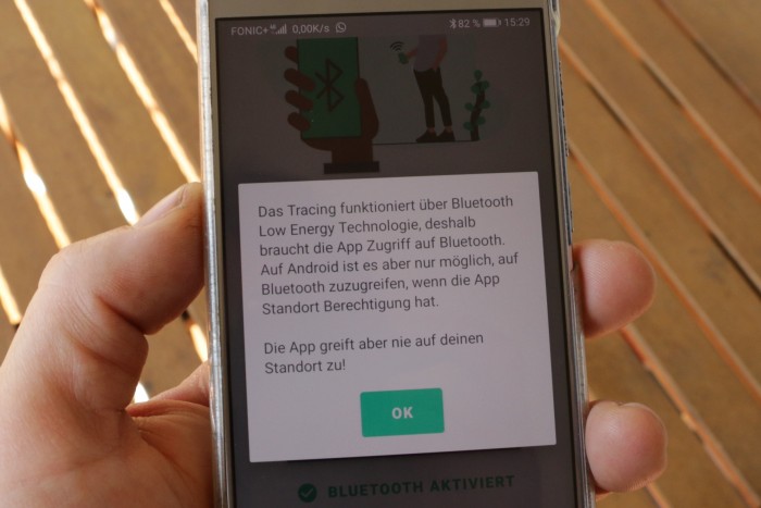 Die Nutzung ist nur m&ouml;glich, wenn die Standortdaten freigegeben werden. (Foto: Friedhelm Greis/Golem.de)