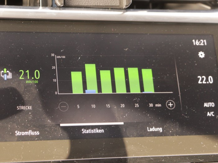 Bei gemäßigtem Tempo auf der Autobahn liegt der Verbrauch bei unter 20 kWh pro 100 km. (Foto: Friedhelm Greis/Golem.de)