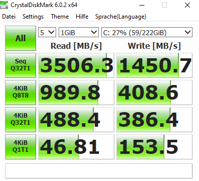 Die SSD ist schnell. (Bild: Oliver Nickel/Golem.de)