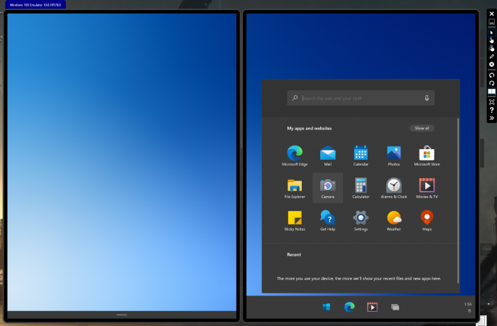 Apps erreichen Nutzer über eine Tafel, ähnlich wie in Android. (Bild: Microsoft/Screenshot: Golem.de)
