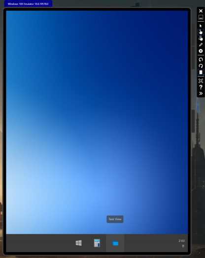 Windows 10X im Tablet-Modus (Bild: Microsoft/Screenshot: Golem.de)