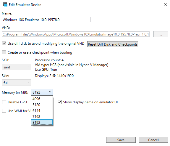 8 GByte RAM sollten es schon sein. (Bild: Microsoft/Screenshot: Golem.de)