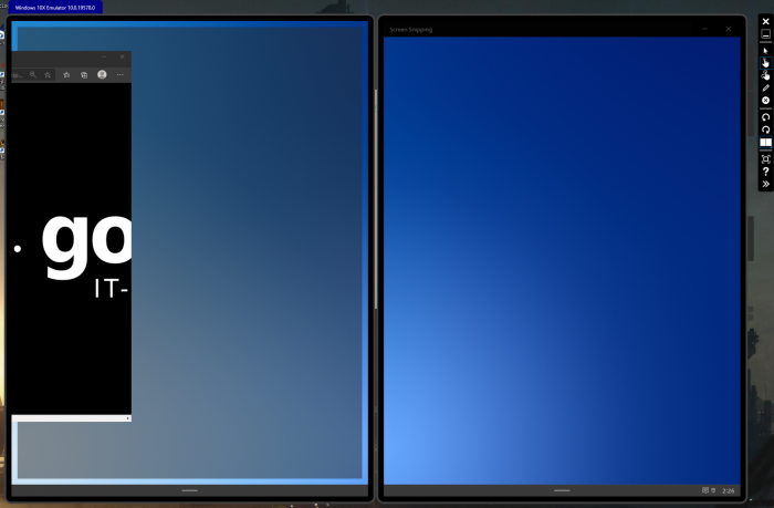 Wir können Fenster auch an den Ecken  einrasten. (Bild: Microsoft/Screenshot: Golem.de)