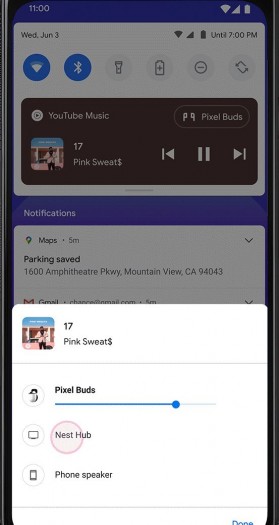 Neue Mediensteuerung in Android 11 (Bild: Google)