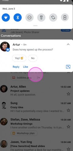 Parallele Nutzung von Messenger-Apps in Android 11 (Bild: Google)