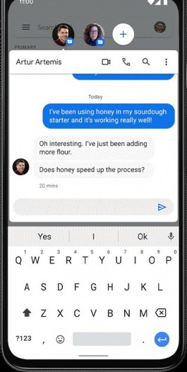 Parallele Nutzung von Messenger-Apps in Android 11 (Bild: Google)