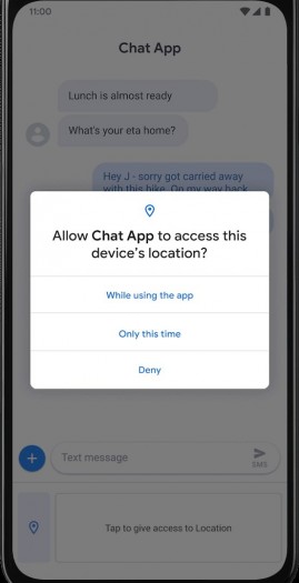 Neue Rechteverwaltung in Android 11 (Bild: Google)