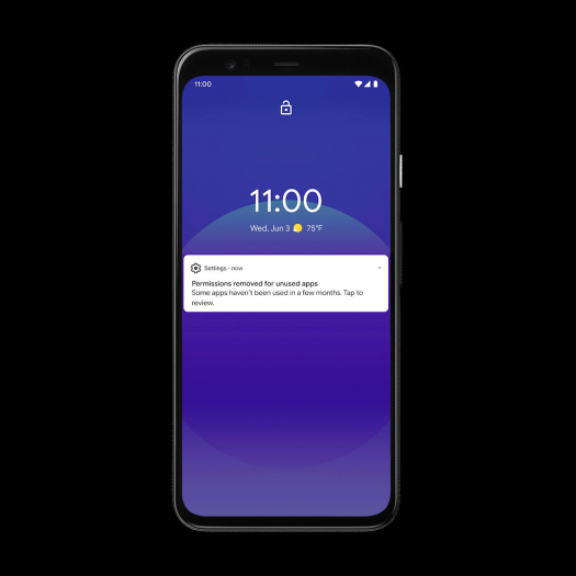 Neue Rechteverwaltung in Android 11 (Bild: Google)