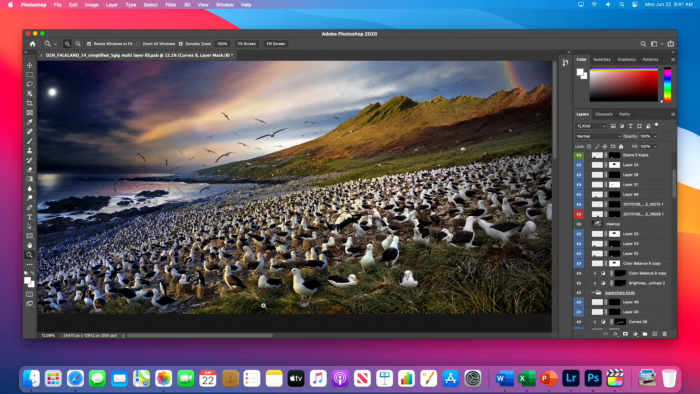 ... und Adobes CC Suite, hier Lightroom. (Bild: Apple)