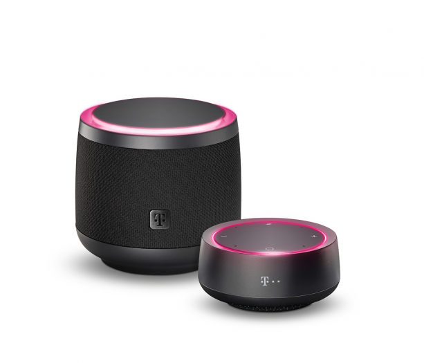 Der Smart Speaker im Vergleich zum Smart Speaker Mini (Bild: Telekom)