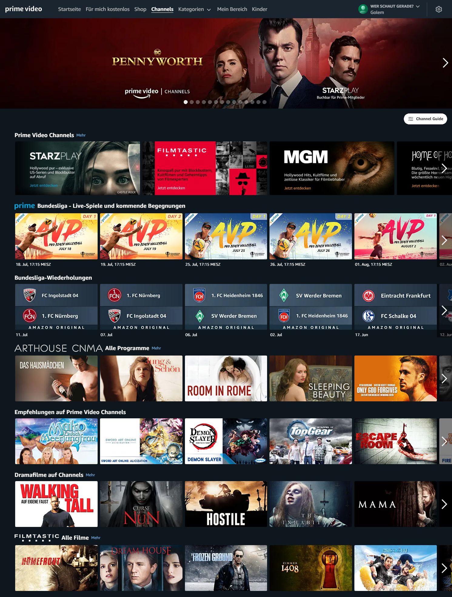 Amazon Prime Video TVSender von ARD und ZDF in HDAuflösung ohne