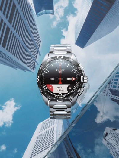 Mit einem Smartphone verbunden zeigt die T-Touch Connected Solar Benachrichtigungen des Mobiltelefons an. (Bild: Tissot)