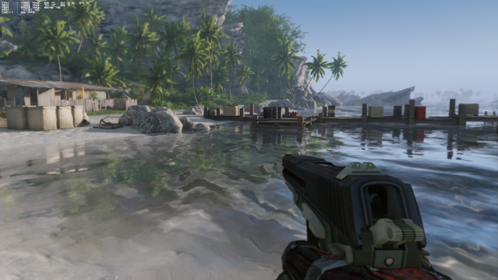 Im direkten Vergleich fällt vor allem beim Ozean auf ... (Rechteinhaber: Crytek, Screenshot: Golem.de)