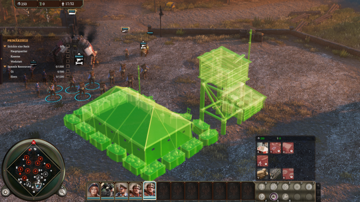 Der Bau von Gebäude ist unkompliziert gelöst. (Bild: King Art Games/Screenshot: Golem.de)