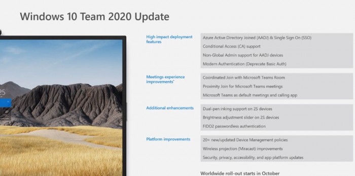 Oktober-Update von Windows 10 Team im Überblick (Bild: Microsoft) 