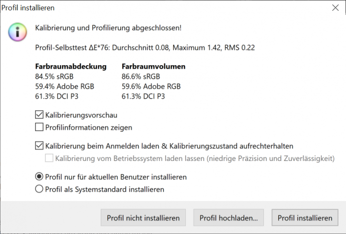 Farbraumabdeckung in SDR (Bild: Oliver Nickel/Golem.de)